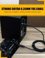 HAWK PROAUDIO SMSG005 Gold Series 6.35mm TRS Male to 6.35mm TRS Male with Cable Tie Monitor - 1.5 Meter (Black) - Image 6