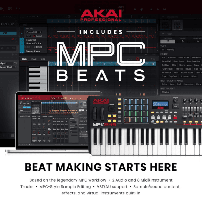 Akai Professional MPK249 |49-Key Semi-Weighted USB MIDI Keyboard Controller - Image 7
