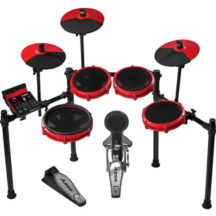 Alesis Nitro Max Kit Eight Piece Electronic Drum Kit with Mesh Heads and Bluetooth - Image 1