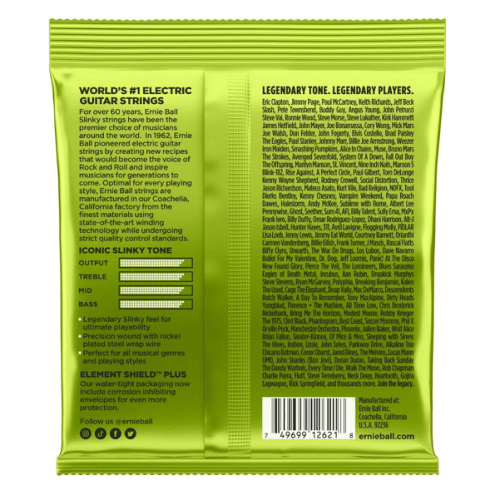 Ernie Ball, Electric Guitar Strings, 7 string, Nickel Steel Wound. Reguar Slinky, .010-.056 2621 - Image 2