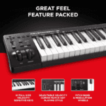 M-Audio Keystation 61MK3 | 61-Key USB MIDI Keyboard Controller with Pitch/Modulation Wheels, Free App Lessons and Software Production Suite - Image 2