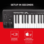 M-Audio Keystation 61MK3 | 61-Key USB MIDI Keyboard Controller with Pitch/Modulation Wheels, Free App Lessons and Software Production Suite - Image 4