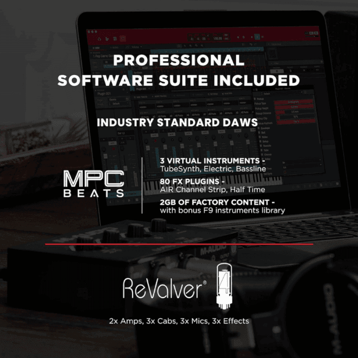 M-AUDIO M-Track Duo 48-KHz, 2-channel USB Audio Interface with 2 Combo Inputs with Crystal Preamps, and Phantom Power - Image 6