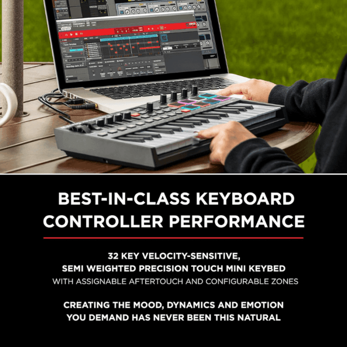 M-Audio Oxygen Pro Mini Powerful, 32-Mini-key USB MIDI Controller with Smart Controls and Auto-mapping - Image 2