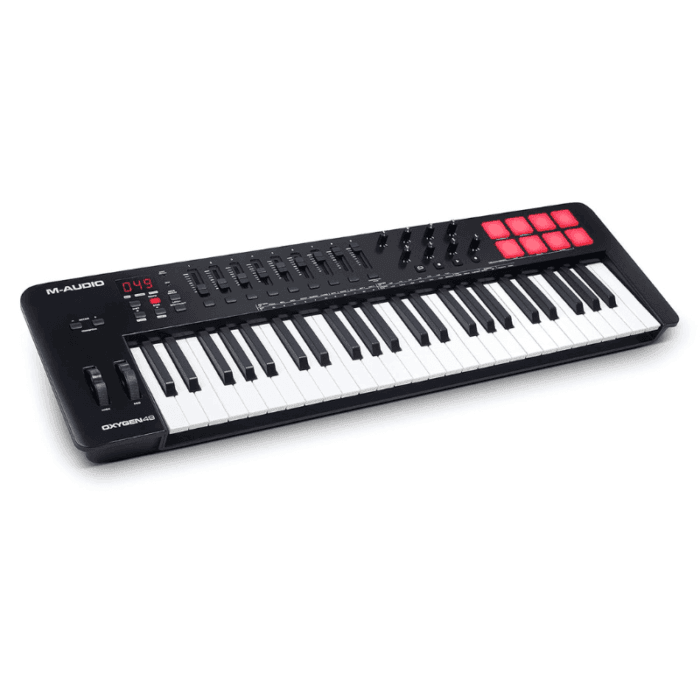 M-Audio Oxygen 49 V - 49 Key USB MIDI Keyboard Controller With Beat Pads, Smart Chord & Scale Modes, Arpeggiator and Software Suite Included - Image 1
