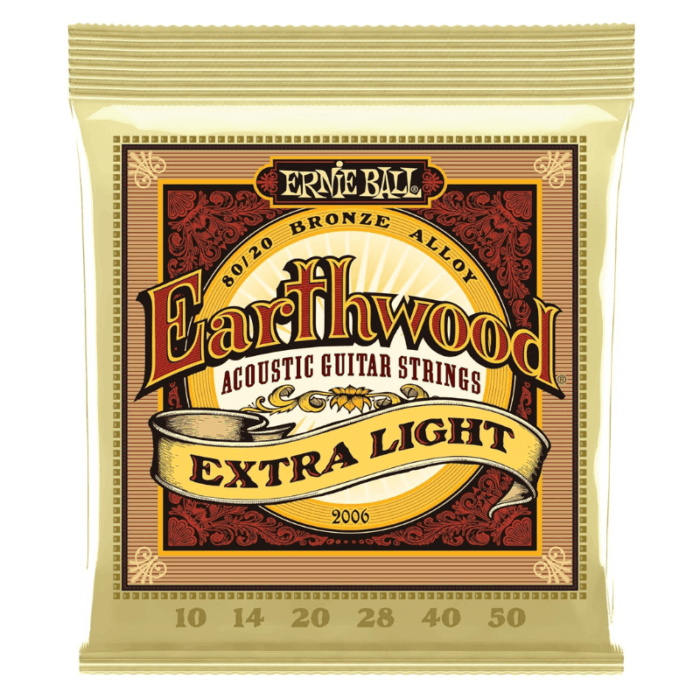 Ernie Ball 2006 Earthwood Extra Light 80/20 Bronze Acoustic String Set (10-50) - Image 1