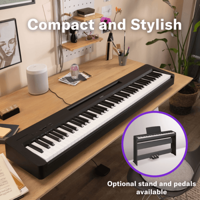 Yamaha P-145B 88-Key Weighted Action Portable Digital Piano with Power Supply, great for beginners (Adaptor Included) - Image 3