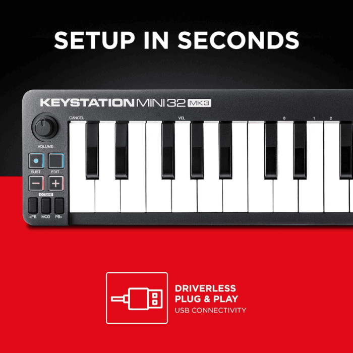 M-Audio Keystation Mini 32 MK3 USB MIDI Keyboard Controller - Image 4