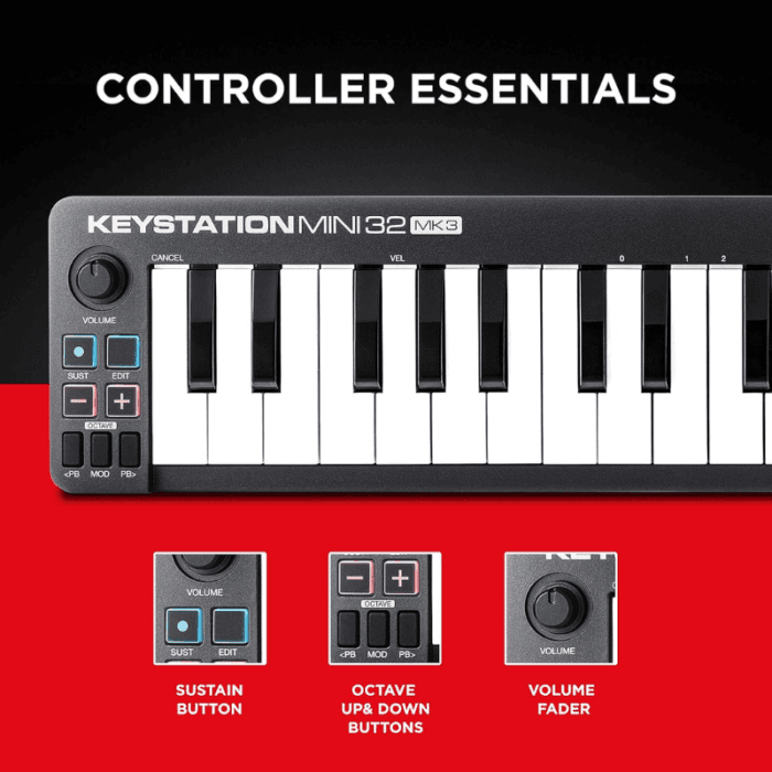 M-Audio Keystation Mini 32 MK3 USB MIDI Keyboard Controller - Image 3