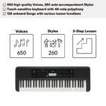 Yamaha PSR-E383 Portable Keyboard 61 Keys (Adaptor Included) - Image 2