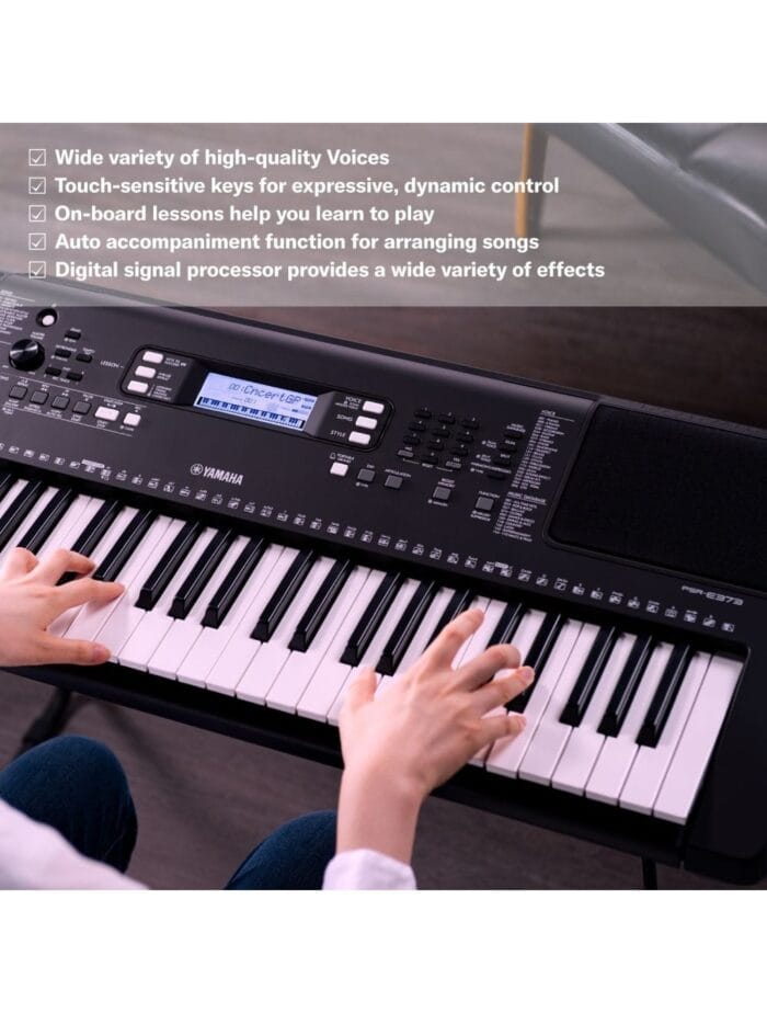 YAMAHA PSR-E373 61 Keys Portable Keyboard (Black) - Image 6