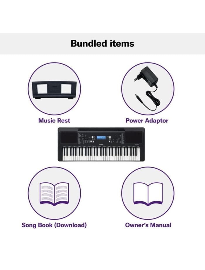 YAMAHA PSR-E373 61 Keys Portable Keyboard (Black) - Image 11