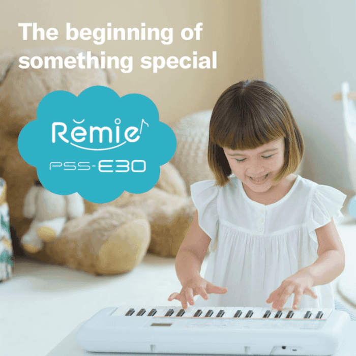Yamaha Remie PSS-E30 37-Key Portable Mini Keyboard, White - Image 2