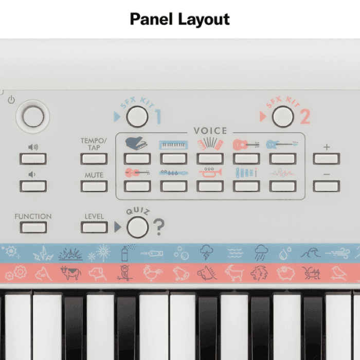 Yamaha Remie PSS-E30 37-Key Portable Mini Keyboard, White - Image 5