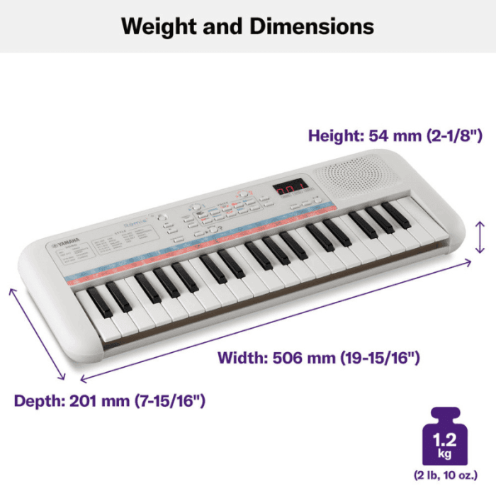 Yamaha Remie PSS-E30 37-Key Portable Mini Keyboard, White - Image 7